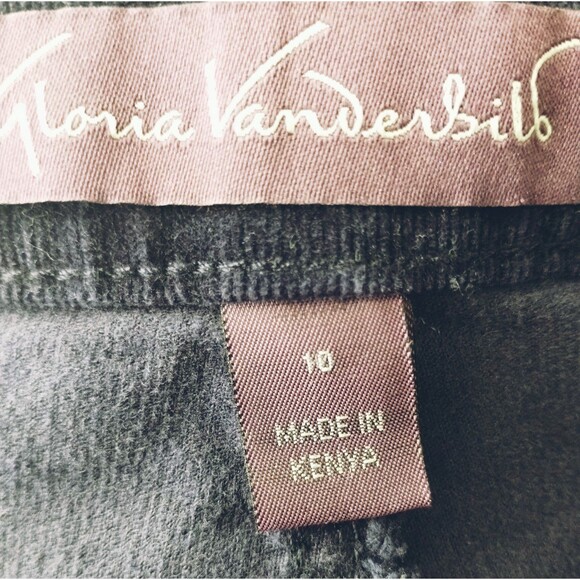 Gloria Vanderbilt Pants Women's 10 Straight Leg Zip Corduroy Midnight Purple - Picture 4 of 10